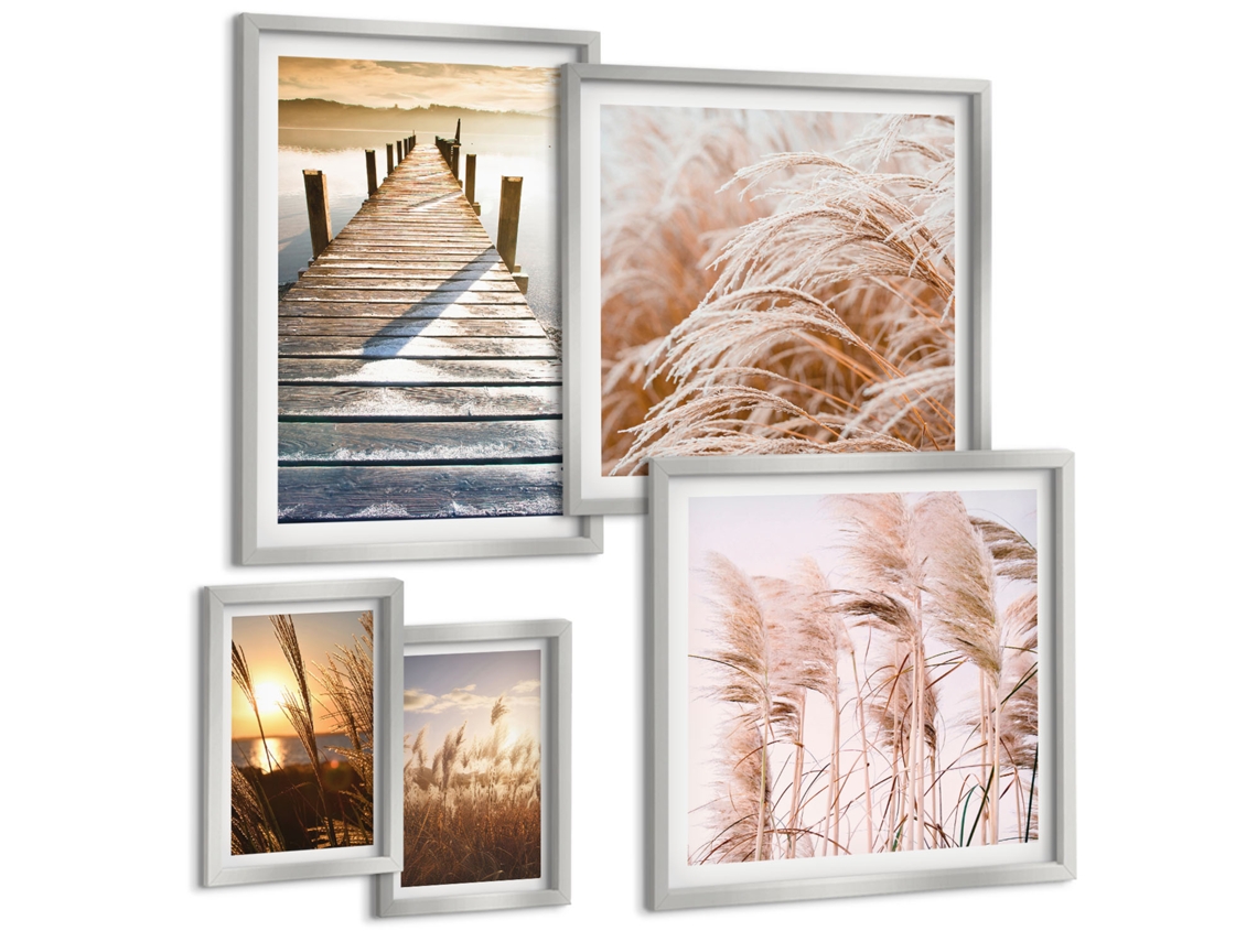 Conjunto De Pinturas Vistas Tranquilas Da Natureza Espelharte (5 Peças)