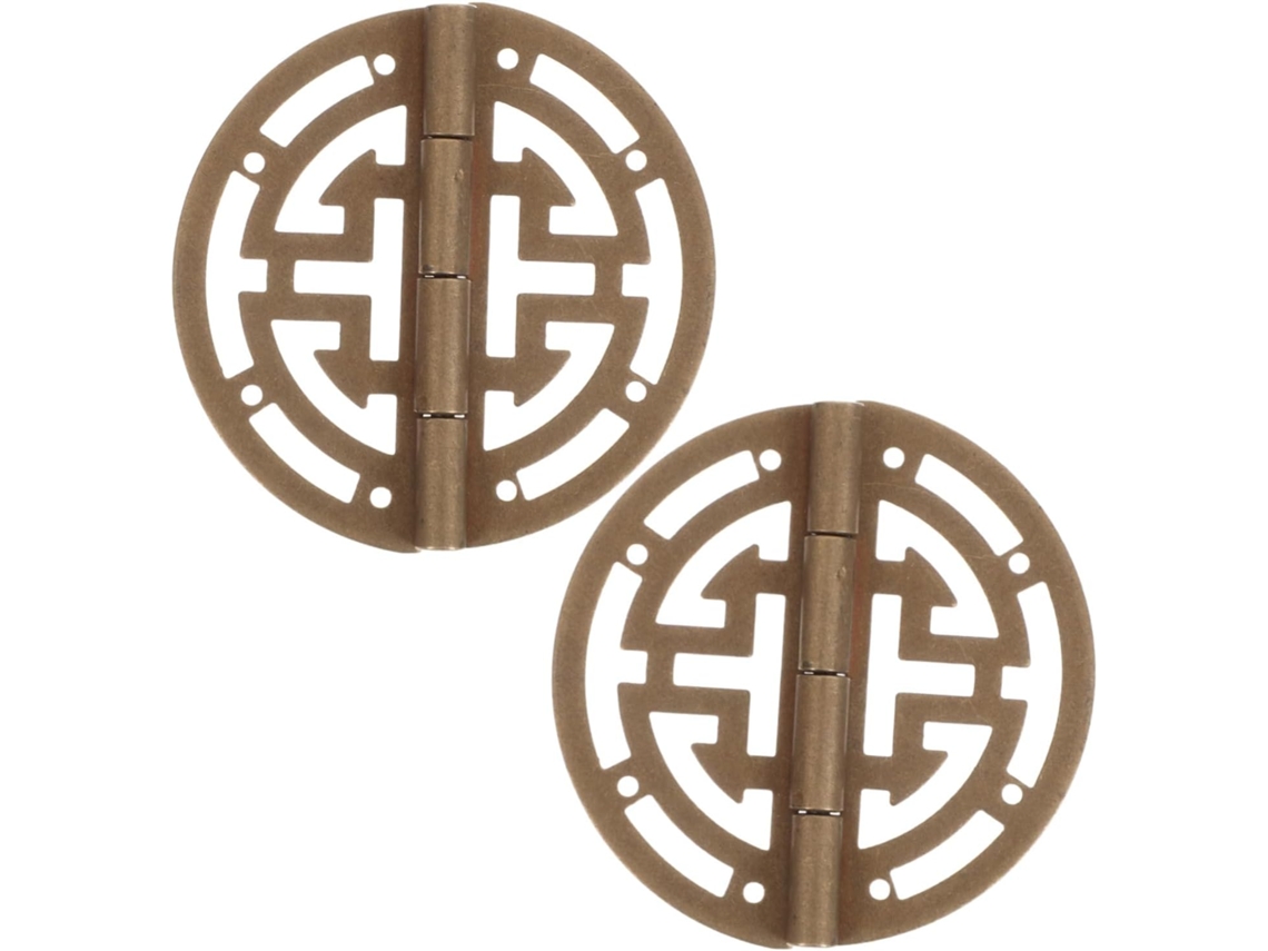 Dobradiças Antigas De Latão Dourado Para Caixa Joias, Ferragens Vintage Para Armário
