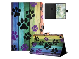 Capa Hengrongshen com estampa de lichia para Samsung Galaxy Tab A9 SM X115 com design de garra de gato e compartimentos para cartões