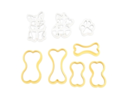 Conjunto de cortadores de biscoito para cachorros "faça você mesmo"