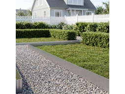 Vidaxl Acabamento Para Gramado 5 M X 15 Cm Aço Galvanizado Prateado