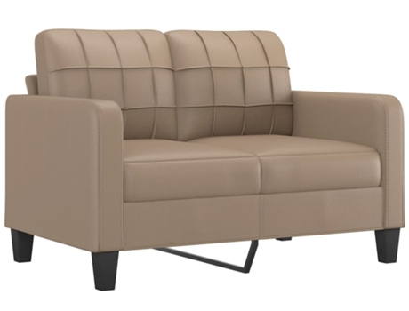 Sofá De 2 Lugares 120 cm Couro Artificial Cor Cappuccino VIDAXL