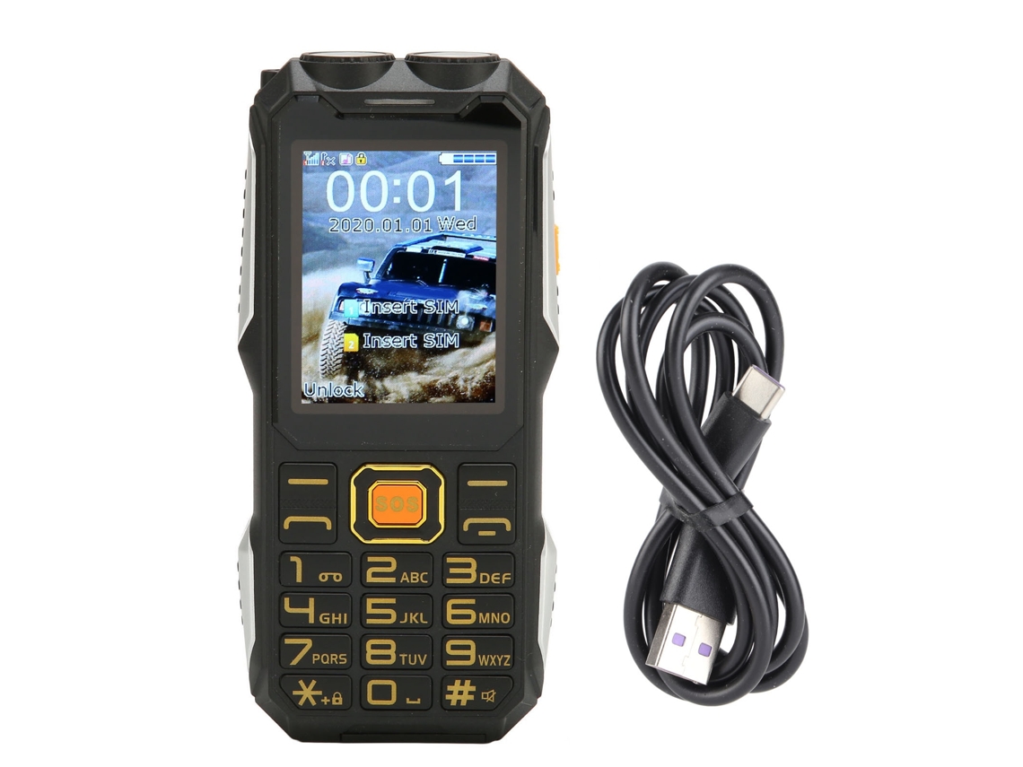 Telefone 2g dual sim desbloqueado para idosos com bateria 16800 Mah, teclas grandes, lanterna, sos
