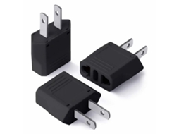 Adaptador De Viagem Ue Para Eua, Pacote Com 3 Unidades