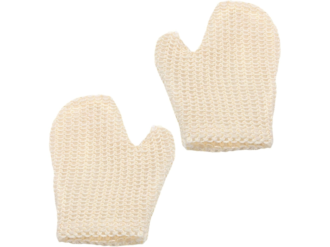 Luvas de banho esfoliantes de 2 peças em material sintético