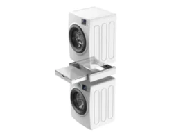 Base Torre Duo L60 Kit de Empilhamento Universal para Máquinas de Lavar e Secar Roupa com Prateleira e Gaveta Integradas MELICONI