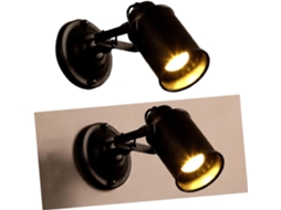 Refletor De Parede Estilo Industrial, Iluminação Interna Durável Em Ferro Forjado Para Casa Ou Comér Gokoco