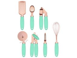 Conjunto de Utensílios de Cozinha com Cores 7 Peças Utensílios de Aço Inoxidável Revestido a Cobre NEVEANCE