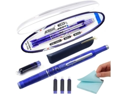 Caneta- Tinteiro| De Ponta Fina E Tinta Azul, À Prova De Vazamentos, Ideal Para Escrita, Desenho, Caligrafia,