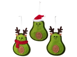 Conjunto De 3 Bonecos De Natal Laxiscreed Em Verde Avocado Para Decoração De Árvore E Casa