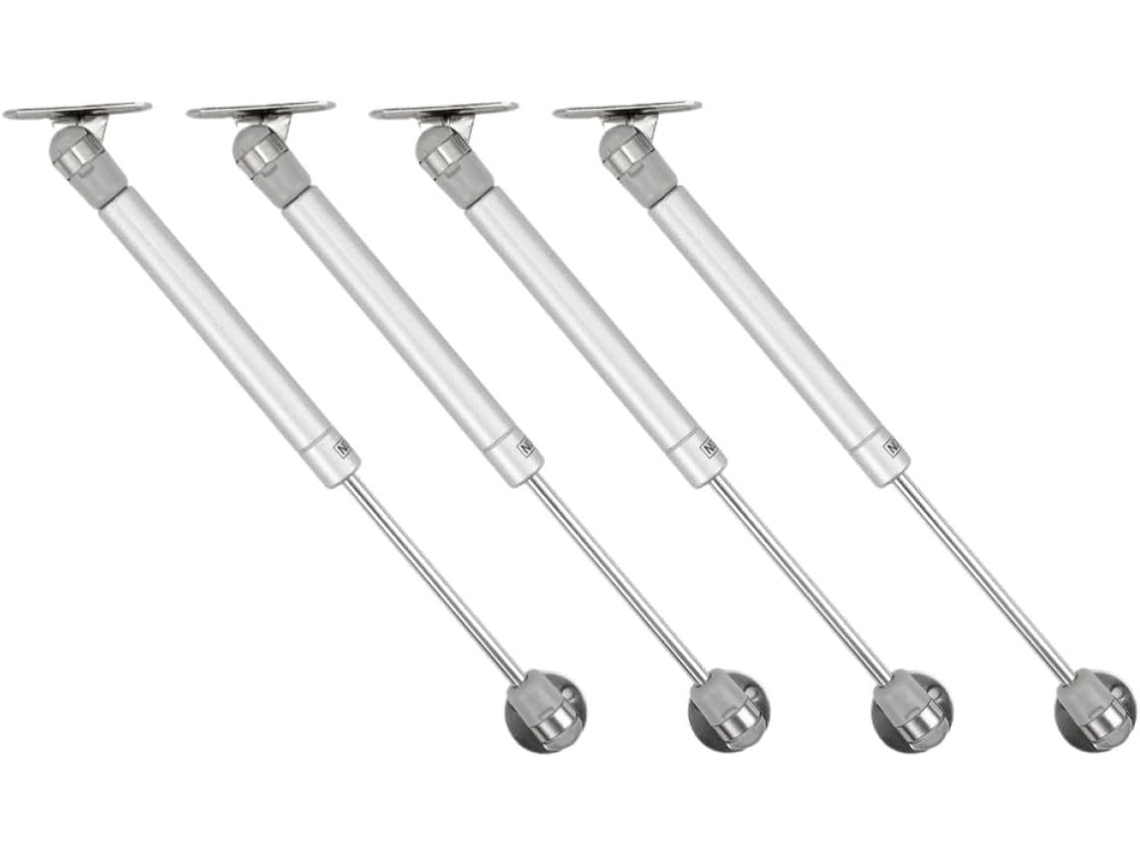 Hemoton Conjunto De 4-amortecedores A Gás Para Armários, Amortecedores De Tampa Dobrável, Ferro, Plástico E Borracha