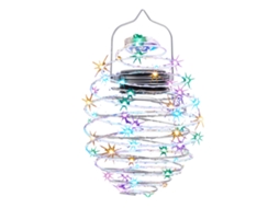 Lanterna Led Espiral Solar, Iluminação Solar Para Jardim, Lâmpada Suspensa Decorativa Para Áreas Externas, Jardim, Pátio, Varanda Aquaforge