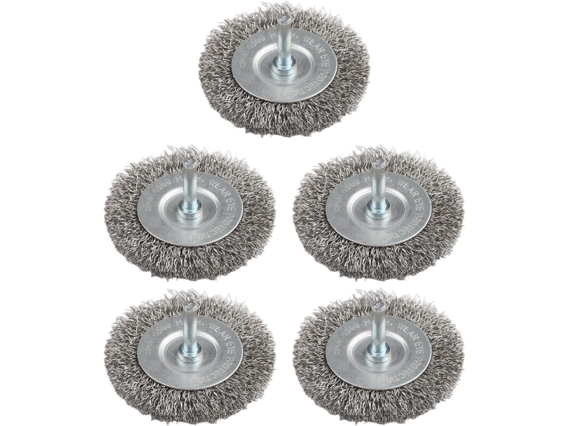 Escovas De Aço Inoxidável, Escova Redonda Para Furadeiras, Disco Plano Para Remoção De Ferrugem, Polimento De Metal E