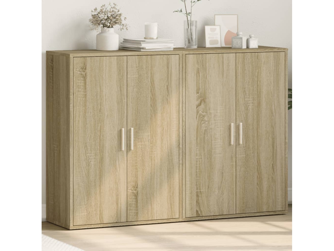 Aparadores 2 Pcs 60x31x84 Cm Derivados Madeira Carvalho Sonoma Lovely Home