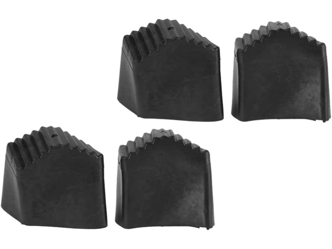 Conjunto De 4 Protetores De Borracha Antiderrapantes Para Pés De Escada, Medindo 2x4 Polegadas.