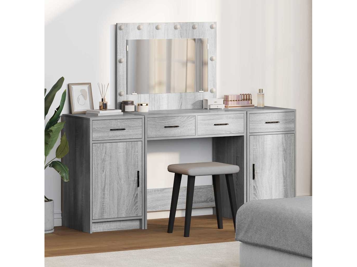 Vidaxl Mesa De Vestir 3 Unid. Cinzeto 78,5 X 41 X 135 Cm