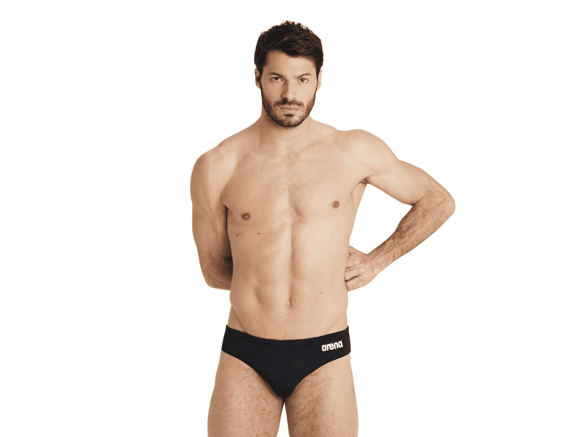 Team Swim Brief Solid Black Arena