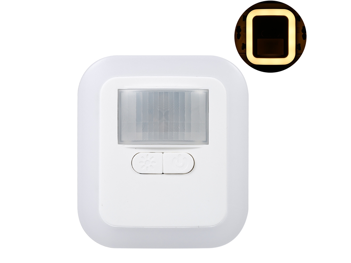 Luz Noturna Led Plug in com Sensor de Movimento, Brilho e Tempo Ajustáveis 30s 120s | S/MARCA