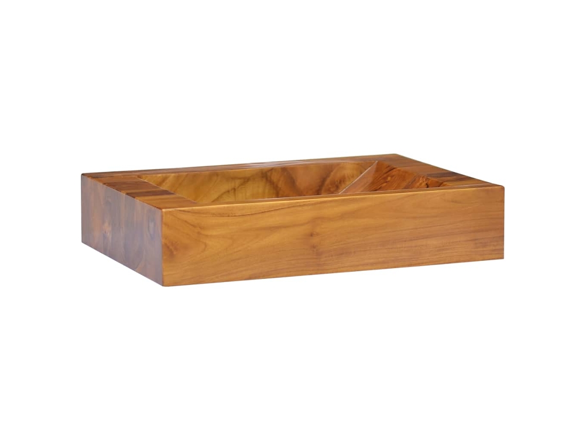 Vidaxl Lavatório Em Madeira De Teca Maciça 50x35x10 Cm