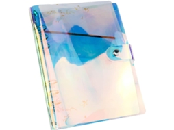 Caderno colorido PVC com argolas GOKOCO diário escolar
