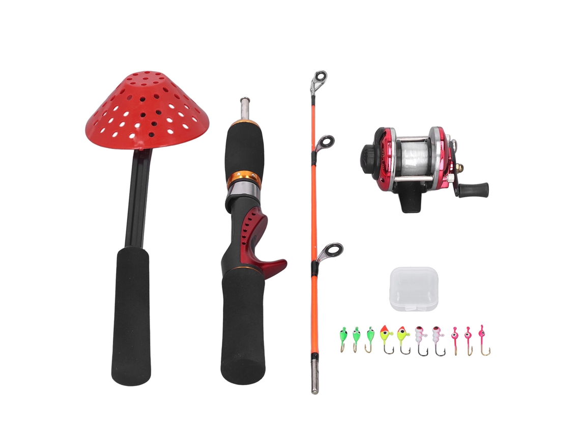Kit de Pesca no Gelo com Vara e Molinete