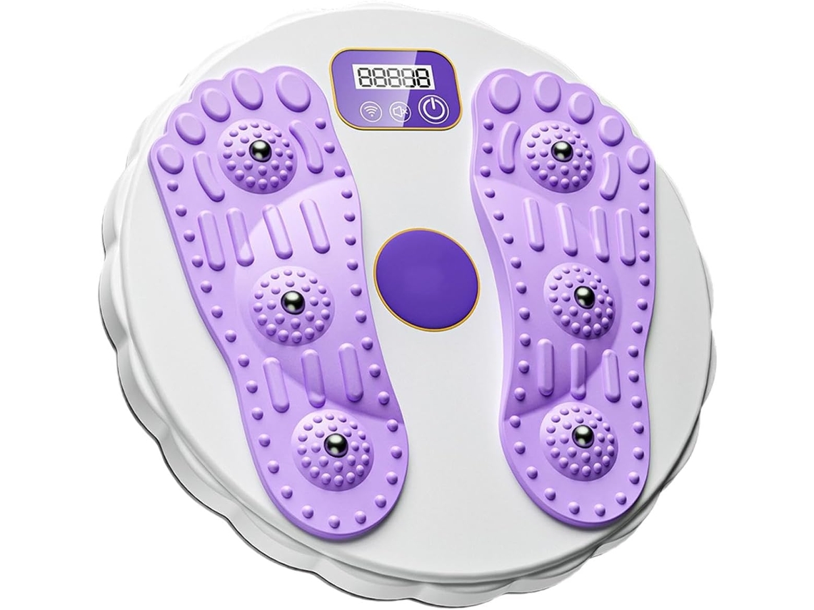 Prancha de Torção Abdominal com Visor LCD Equilíbrio e Massagem os Pés S/MARCA