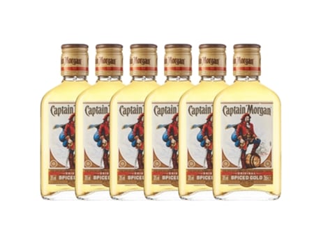 Rum Captain Morgan Spiced Añejo Petaca 20 cl (Caixa de 6 unidades)