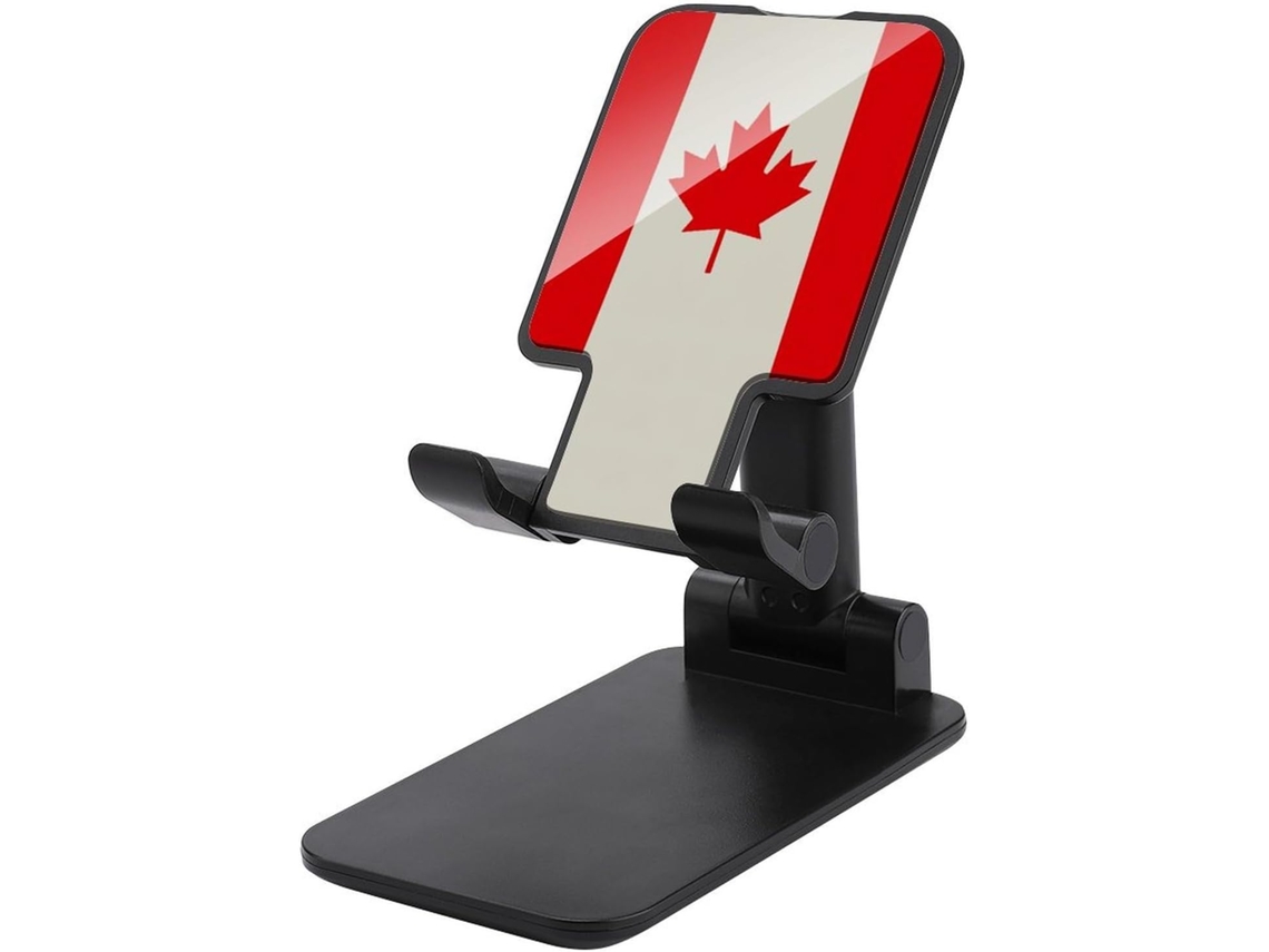 Suporte Ajustável Para Celular Com Design Retrô Da Bandeira Canadense, Ideal Para Escritório, Suporte Universal Para