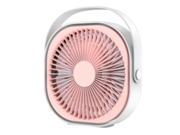 Ventilador Mesa Pequeno 6 Polegadas Silencioso Rosa Usb Recarregável