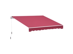 Toldo Retrátil Alumínio 180x70 Cm Proteção Uv Verde