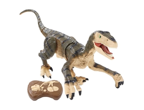 Dinossauro Controlado Por Rádio Para Crianças Controle Remoto Grande Dinossauro 2.4g Simulação Recarregável Sem Fio Rc Velociraptor Dilwe