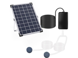 Gerador De Oxigênio Solar 5w 10v Para Aquários E Lagos, Bateria 2400mah, Fluxo Ar 1,4 L/min