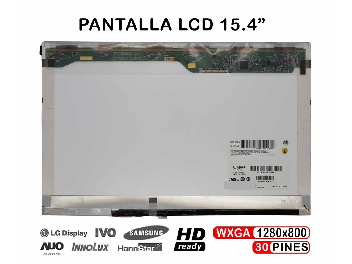 Tela LCD de 15,4" compatível com laptops B154EW08, B154EW01, N154I3, L02 e B154SW01.
