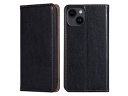 Capa Para Iphone 15 Pele Sintética Magnética Preto
