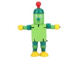 Ats brinquedos de Robô de Madeira com Personalidade Linda Brinquedos Educativos e de Aprendizagem para Meninos e Meninas (verde)