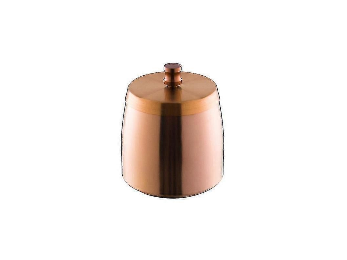 Bandeja De Cinzeiro Inox Grande Redonda Com Tampa Dourada Para Hotel Lar Auto Escritório Presente Empresarial Medium Cobre Clássico (com Tampa)