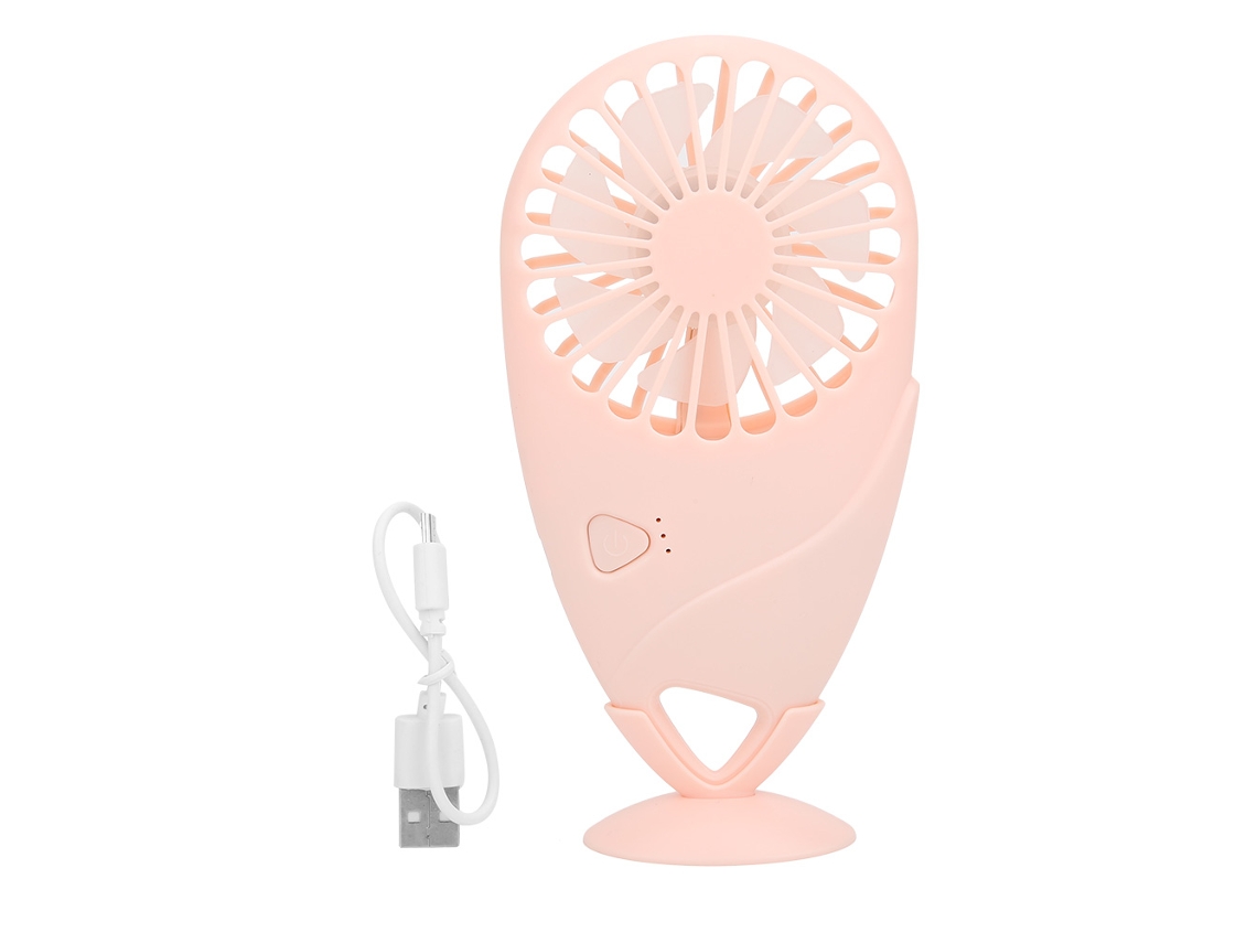 Ventilador Usb Portátil Mini Recarregável Rosa