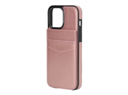 Aetheria capa de Couro para Iphone 13 Pro Max 6.7 Polegadas com Porta cartões e Fecho Magnético Rosa Ouro