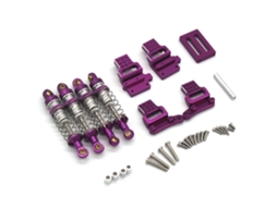 Conjunto De Barras De Direção E Amortecedores Melhorados Em Metal Roxo Jjrc C8801 Austar Ax-8560 Trx4m 1/18 Peças De Acessórios Para Automóveis Rc
