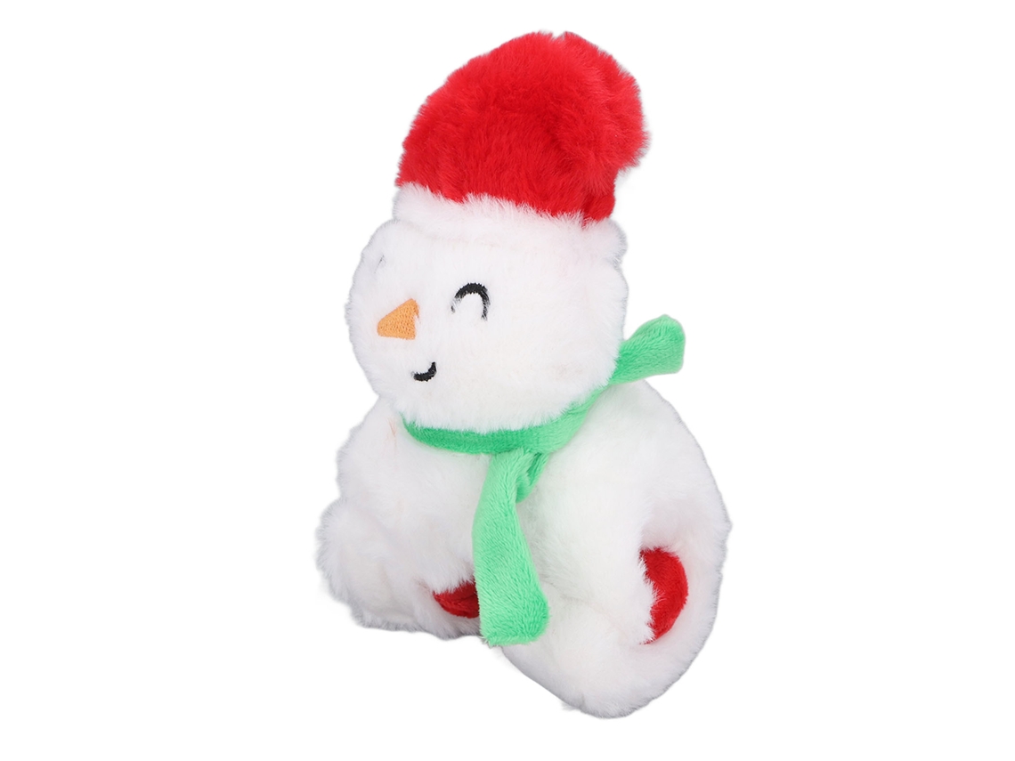 Pulseira Mali Natal Boné com Brinquedo Decorativo Pelúcia Boneco Temático Natalina 8,3 pol.