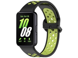 Bracelete para Samsung Galaxy Fit 3 XIAOMOYU em silicone respirável bicolor preto lima