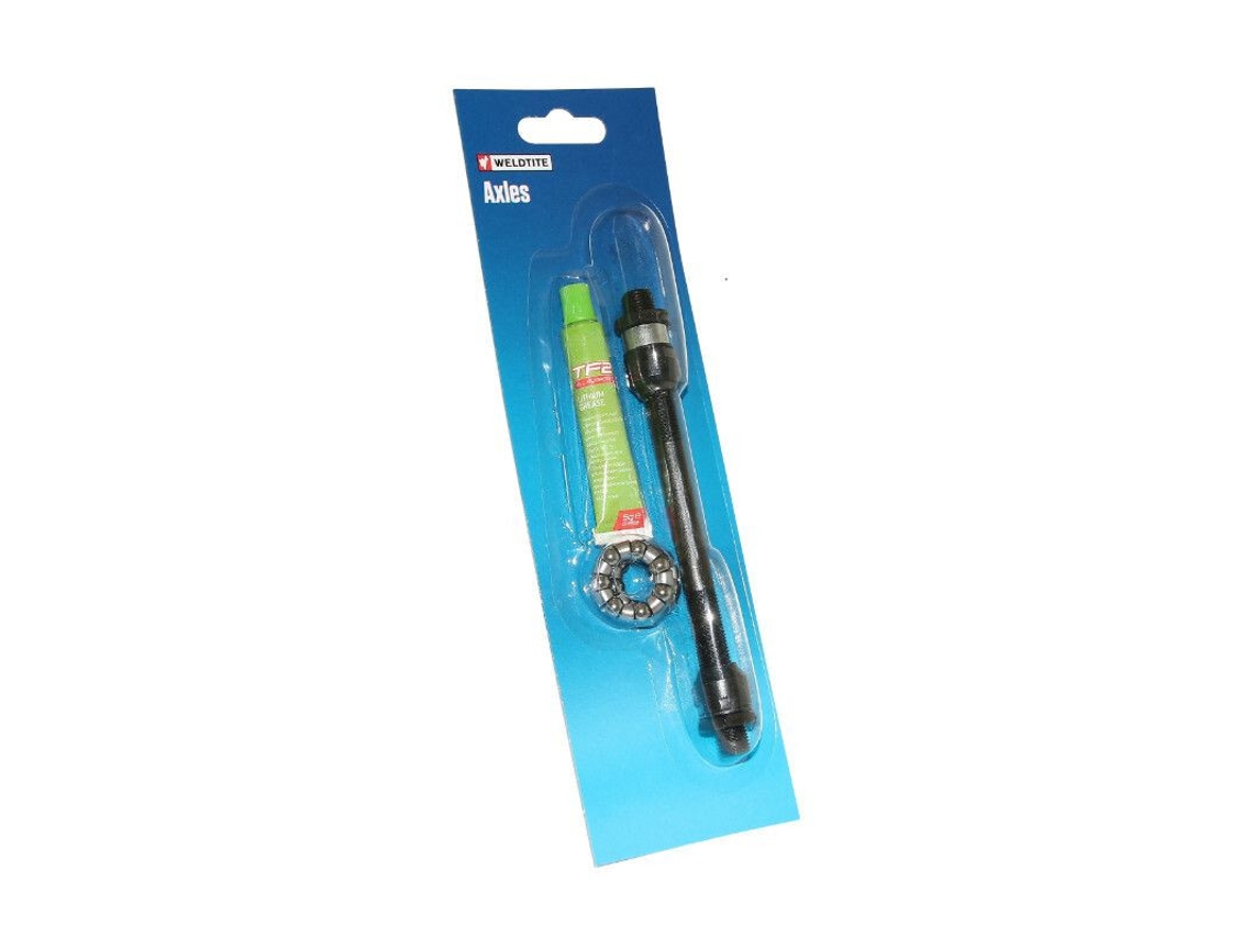 Eixo oco da roda traseira com graxa e gaiola de esferas WELDTITE 10 x 140 mm
