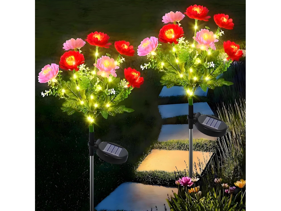 Luminária decorativa de flor, à prova d'água, automática, para jardim AQUAFORGE