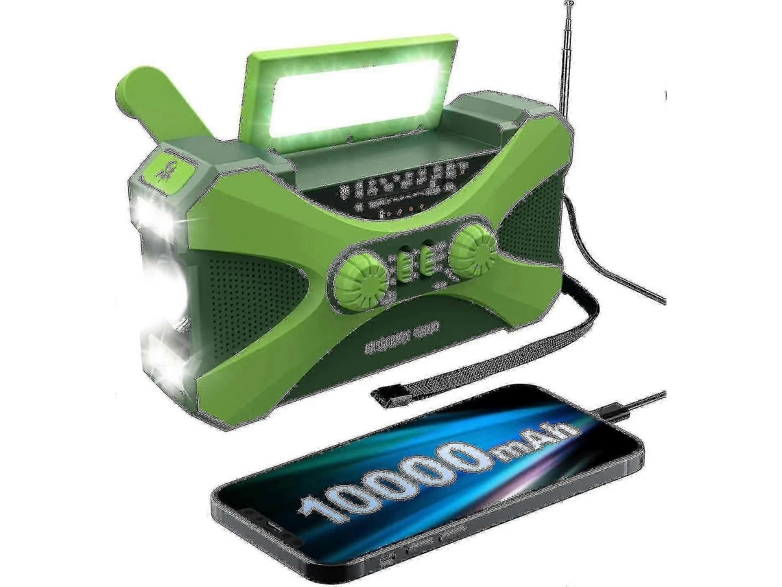 Rádio de Emergência 10000mAh, manivela, solar, NOAA, lanterna, GOKOCO