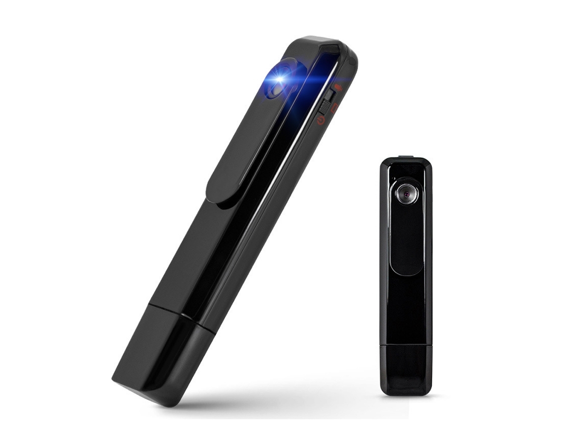 Câmara  Corporal Hd 1080p Mini-caneta Espiã Portátil Vestível Gravador De Vídeo Usb*