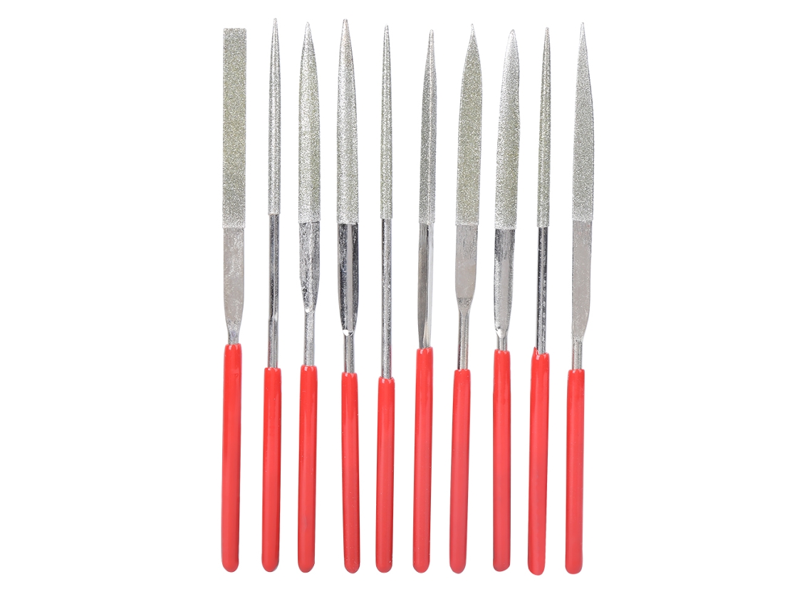 Set De 10 Liminhas De Diamante Manuais Mini Aço Para Moldes E Ligas Duros Ferramentas De Polimento Preciso