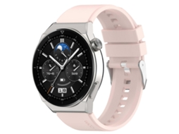 Pulseira De Silicone Com Fivela Prateada Para Huawei Watch Gt 3 Pro 46mm 22mm Com Cabeça Saliente