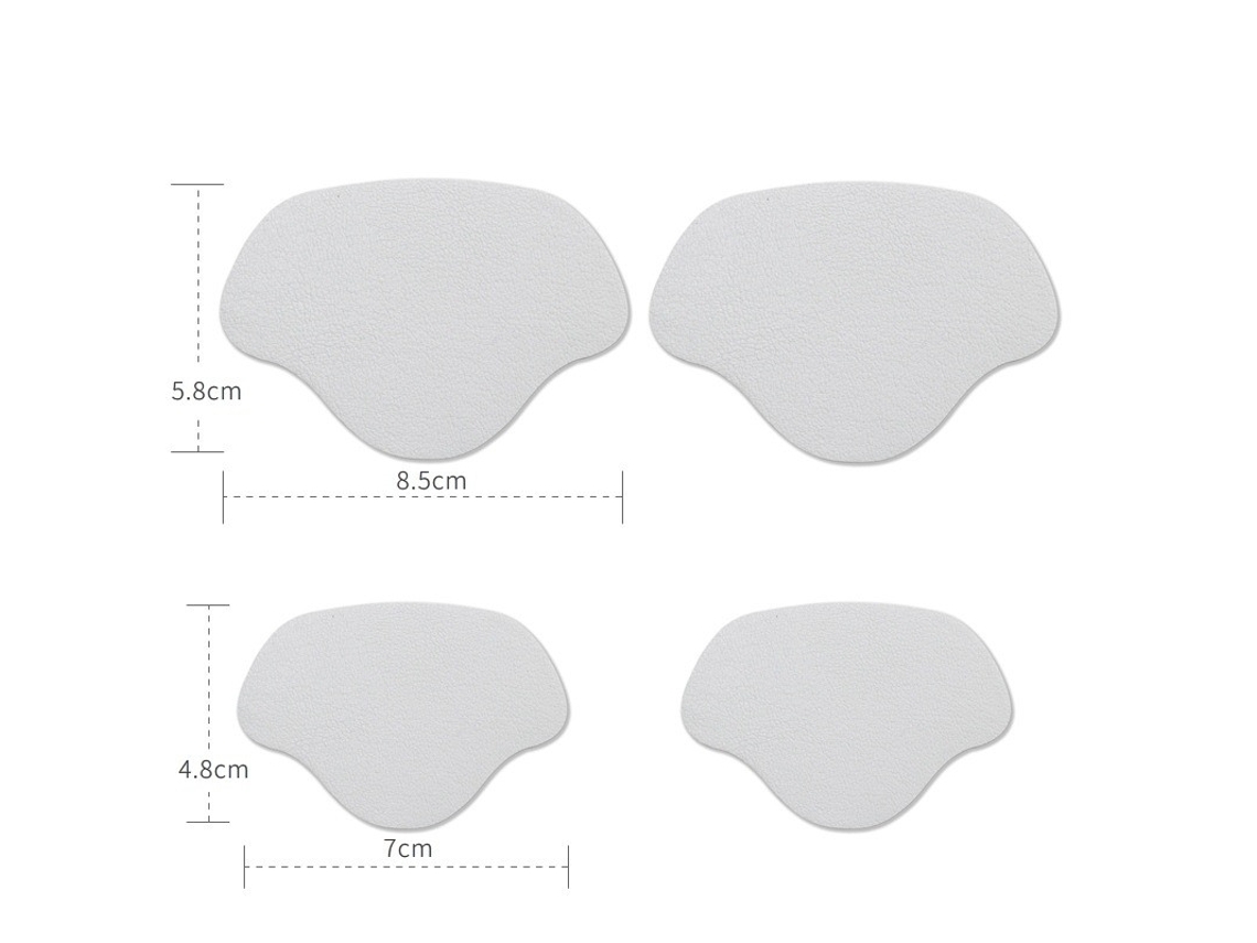 Conjunto de Adesivos de Reparo de Salto de Sapato Preto 5 Peças Cinza