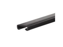Corrimão Quest Pvc Premium 40x8 Mm, Preto E Prateado, 1 M