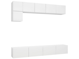 Armário Parede 2 Pcs 100x36,5x35cm em Madeira Cinza Cimento MAISON EXCLUSIVE